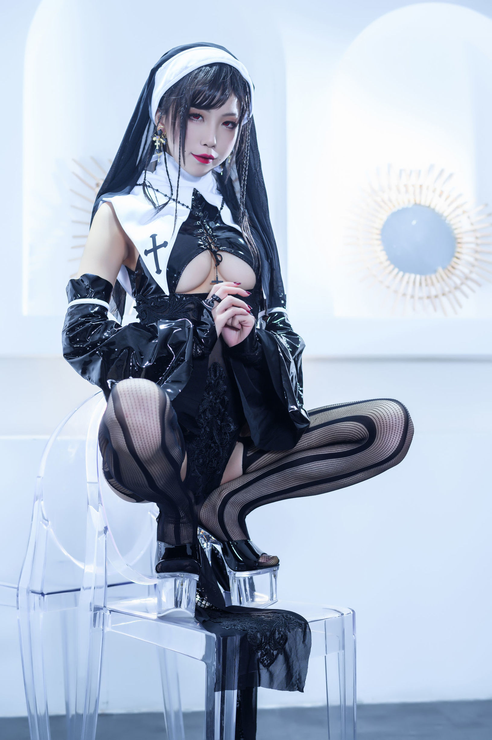 [Cosplay写真]动漫博主水淼aqua修女插图3